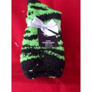 2 Pair Womens Medium Beverly Hills Polo Club Fuzzy Crew Butter Socks 9-11